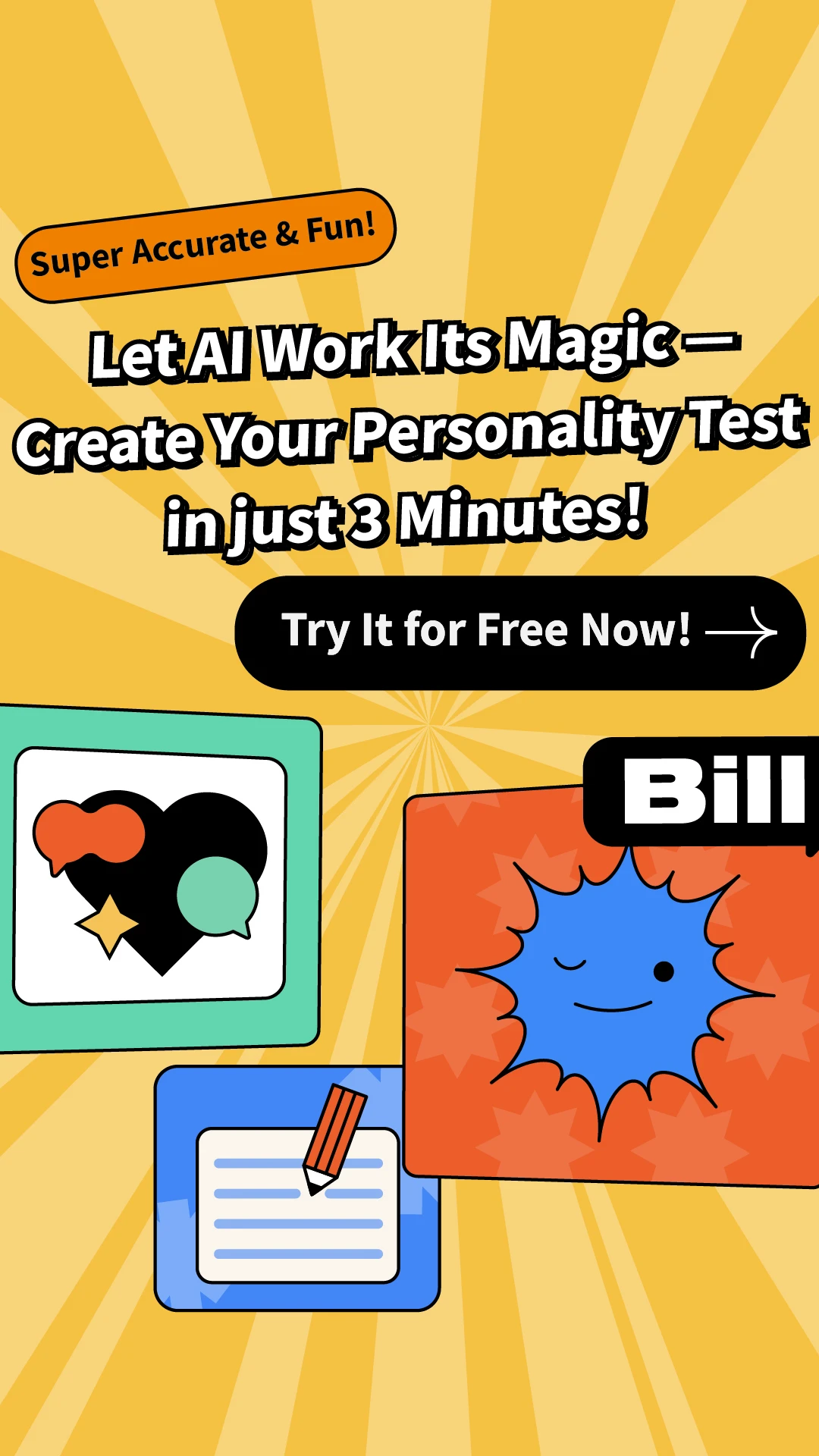 Let Al WorkIts Magic - Create Your Personality Test. In just 3 Minutes!