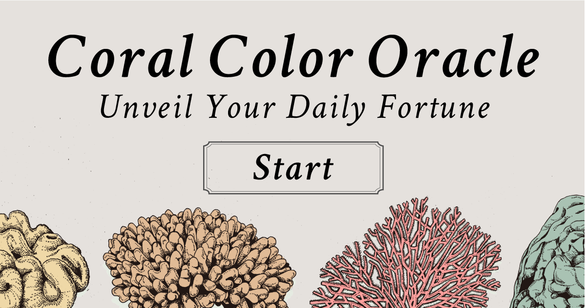 Coral Color Oracle: Unveil Your Daily Fortune🪸