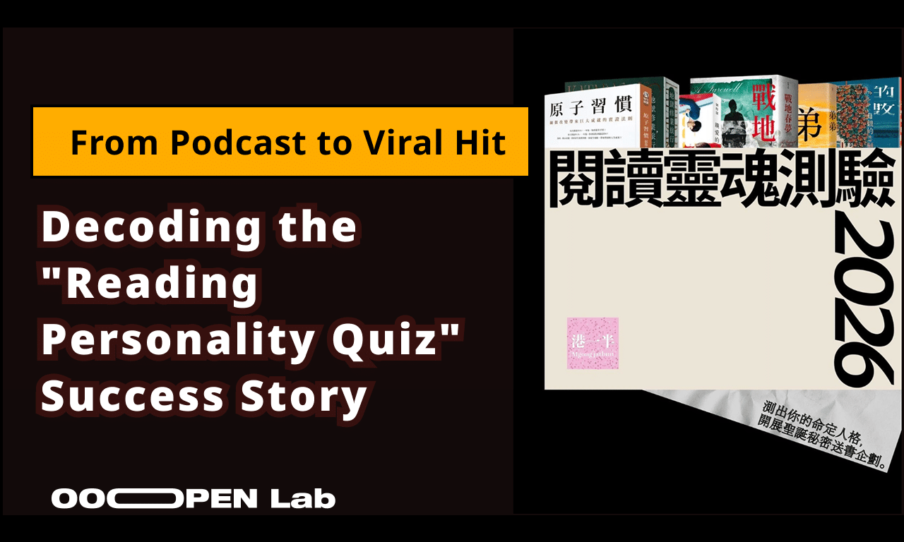 Psychological Test - From Podcast to Viral Hit: Decoding the “Reading Personality Quiz” Success Story｜OOOPEN Lab