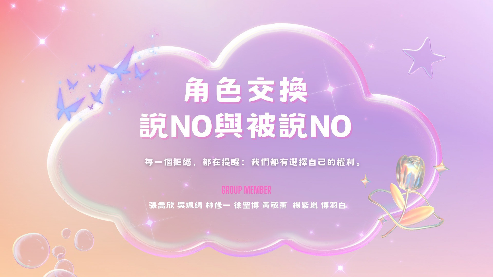 角色交換：
說 No 與被 No