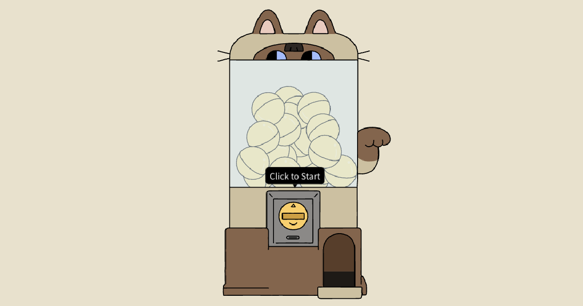 Gacha Lottery - [Junyi] Tabby Machine｜Unlimited Prizes, No Conditions｜OOOPEN Lab