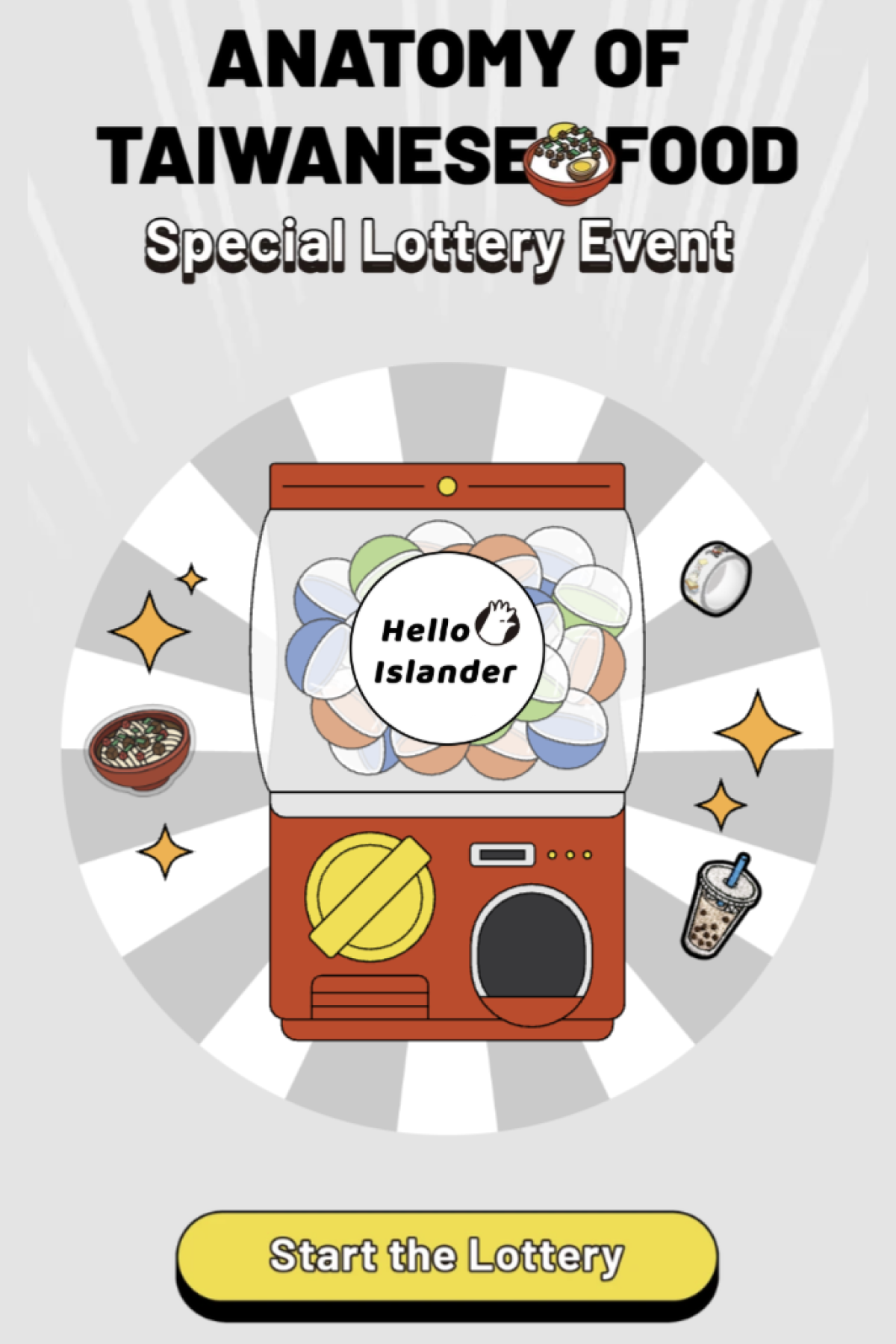 Playful Illustration Style Gacha Machine｜Limited Prizes