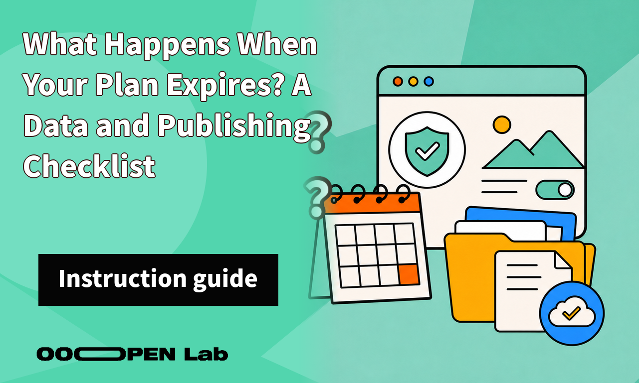 What Happens When Your Plan Expires? A Data and Publishing Checklist