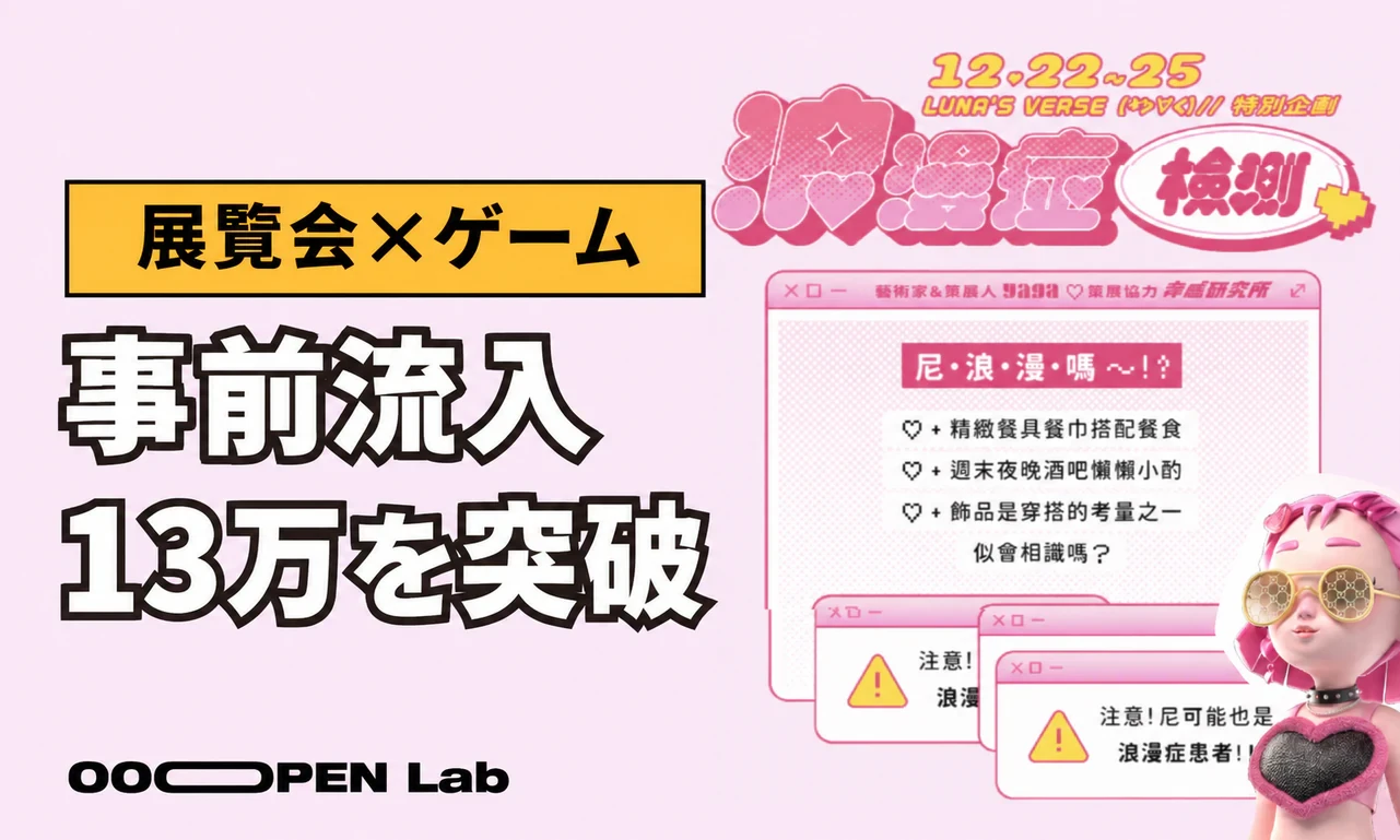 多次元心理テスト - バーチャルキャラクターの展覧会に診断コンテンツを組み合わせ、13万人超の流入を実現｜OOOPEN Lab