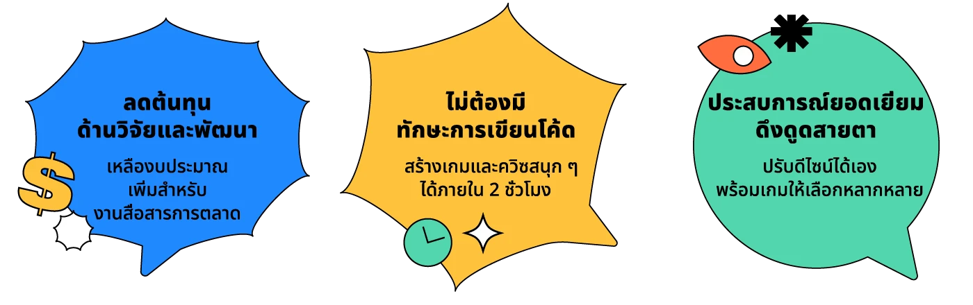 ต้นทุนการพัฒนาที่ต่ำกว่า, ไม่ต้องมีพื้นฐานการเขียนโปรแกรม, ประสบการณ์และการมองเห็นที่ดึงดูด