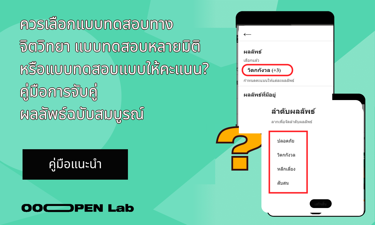 ควรเลือกแบบทดสอบทางจิตวิทยา แบบทดสอบหลายมิติ หรือแบบทดสอบแบบให้คะแนน? คู่มือการจับคู่ผลลัพธ์ฉบับสมบูรณ์