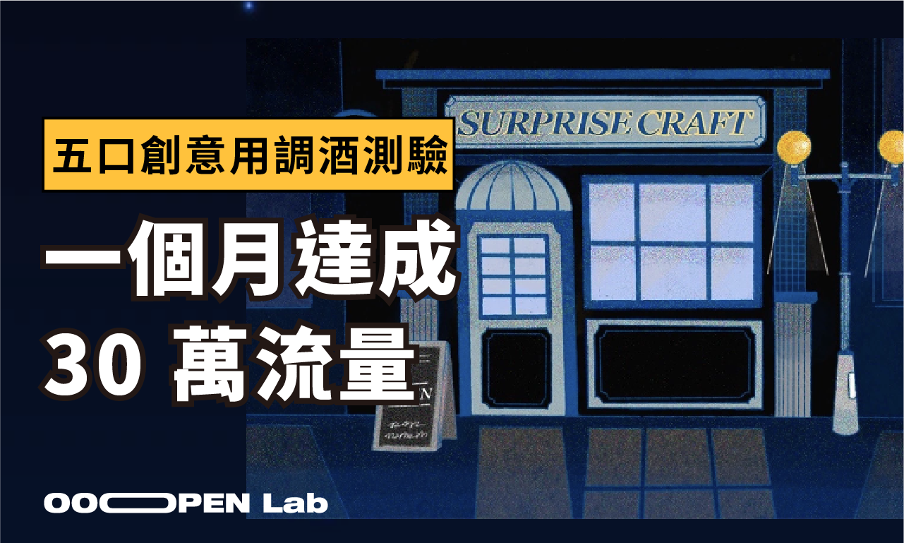 【五口創意 X 驚釀小酒館】一個月達成 30 萬流量的 O2O 心理測驗 成功串連音樂劇推廣