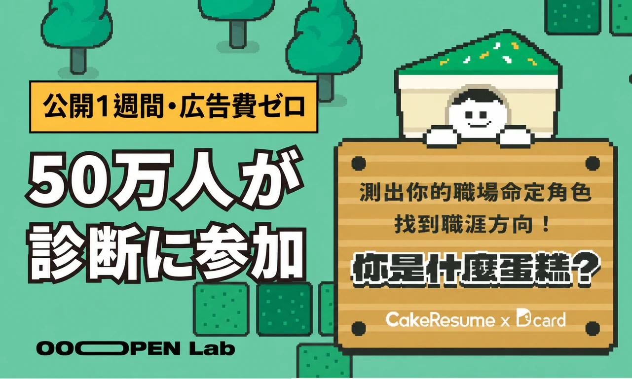 【CakeResume X Dcard】広告費ゼロで50万人を突破した、徹底解説・心理テスト！