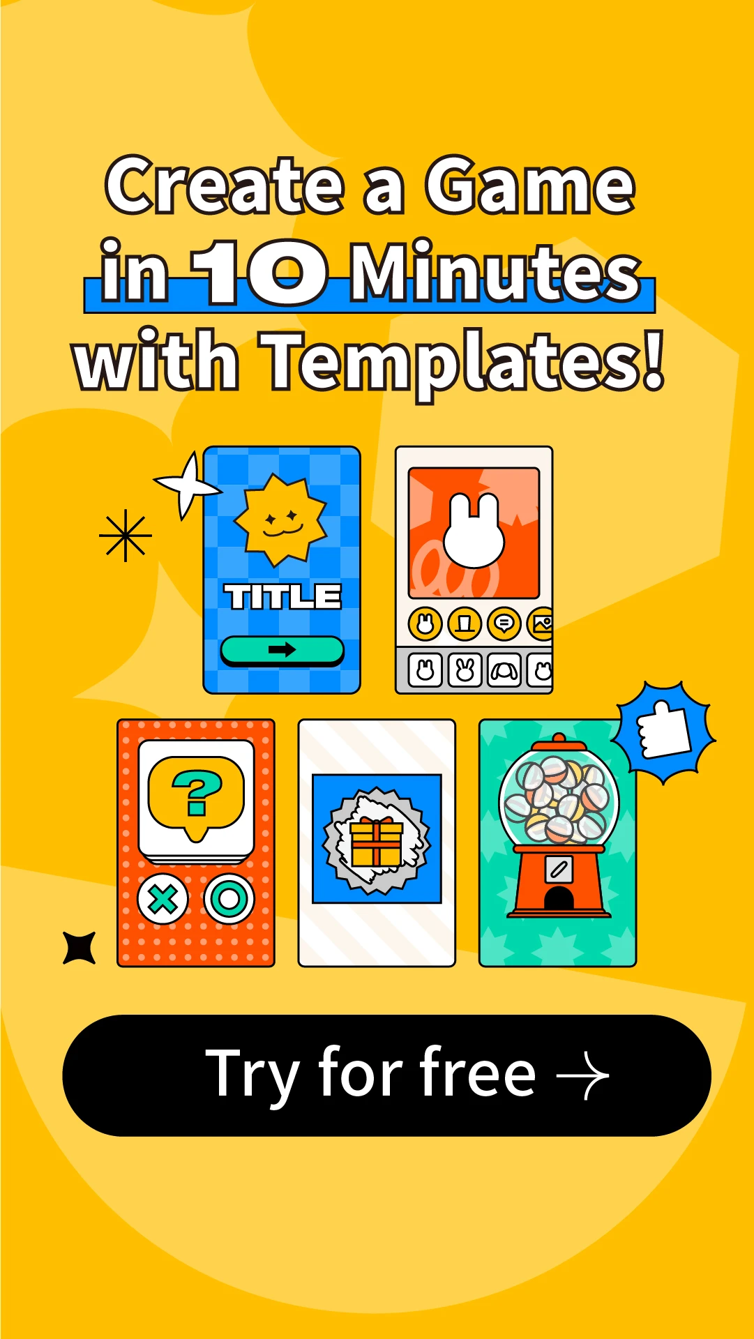 Create a Game in 1 Minutes with Templates!